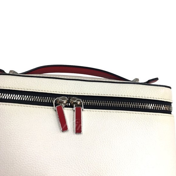 Christian Louboutin Kypi Pouch Shoulder Bag White Red - Picture 8 of 9
